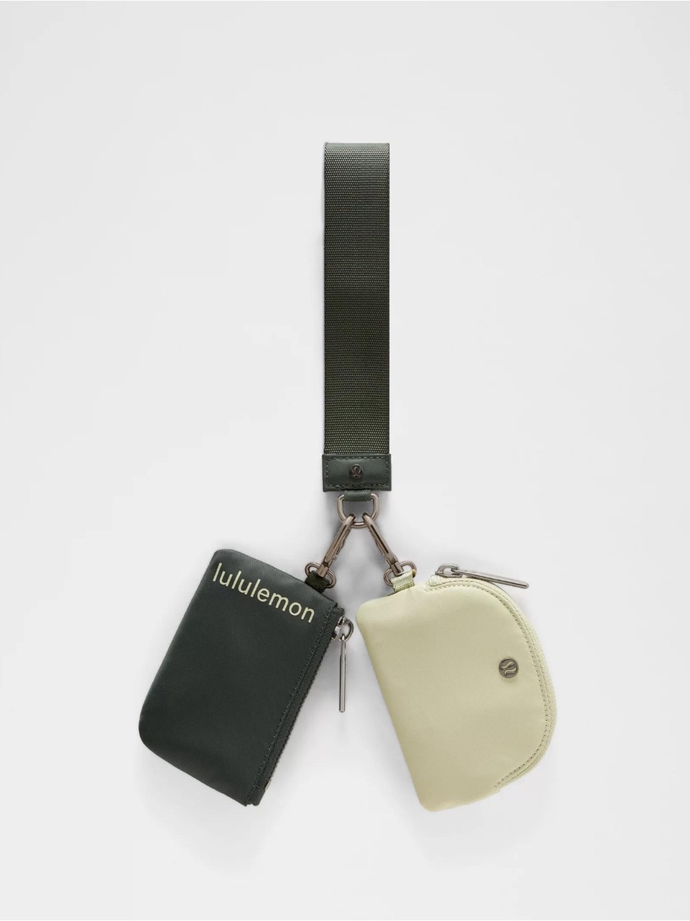 Lululemon Dual Pouch Wristlet Rainforest Green Honeydew NWT OS